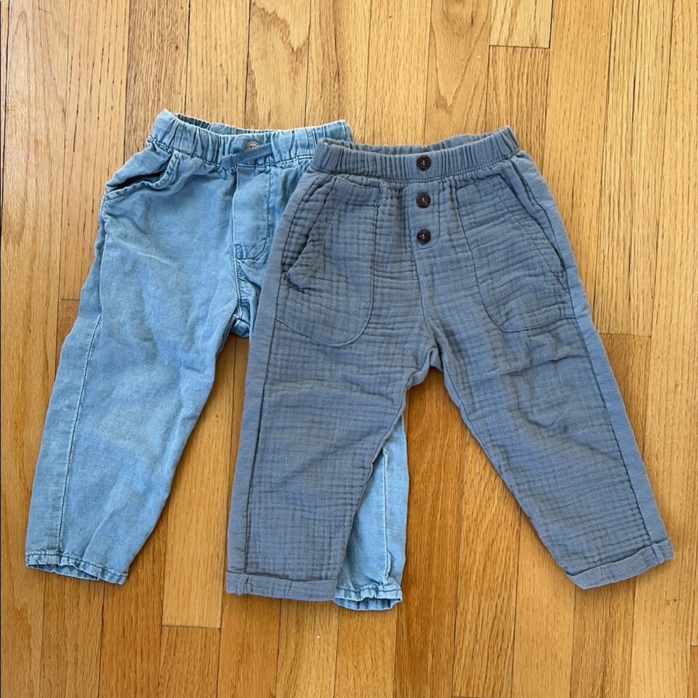 Kids Blue and Gray Bottoms Set